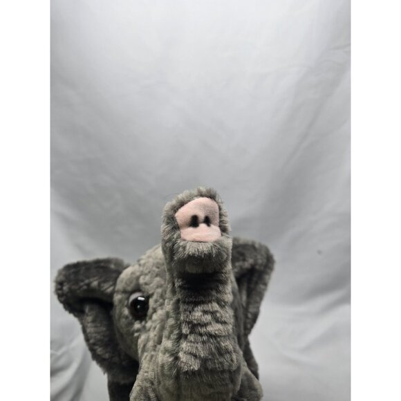 Magnussen Home RARE Gray Elephant Realistic Plush Stuffed Animal Toy Home Decor - Picture 8 of 16